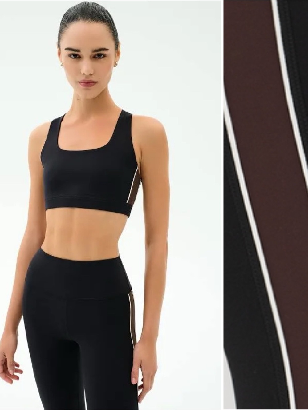 NWT Splits 59 Lexi Rigor Bra & Margot Rigor Legging, Black/Chocolate SET, sz M